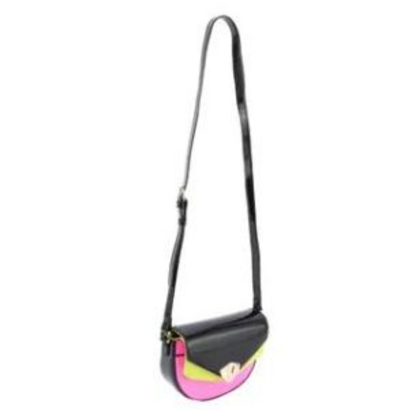 Colorblock Patent Crossbody Purse - Picture 3 of 5